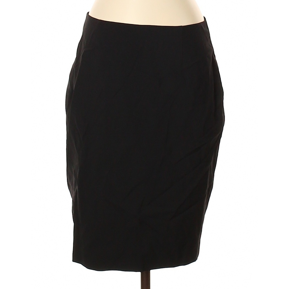 Elie Tahari Black Wool Pencil Skirt